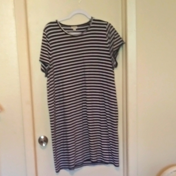 J. Crew Factory Dresses & Skirts - J Crew striped cotton t-shirt dress size XXL